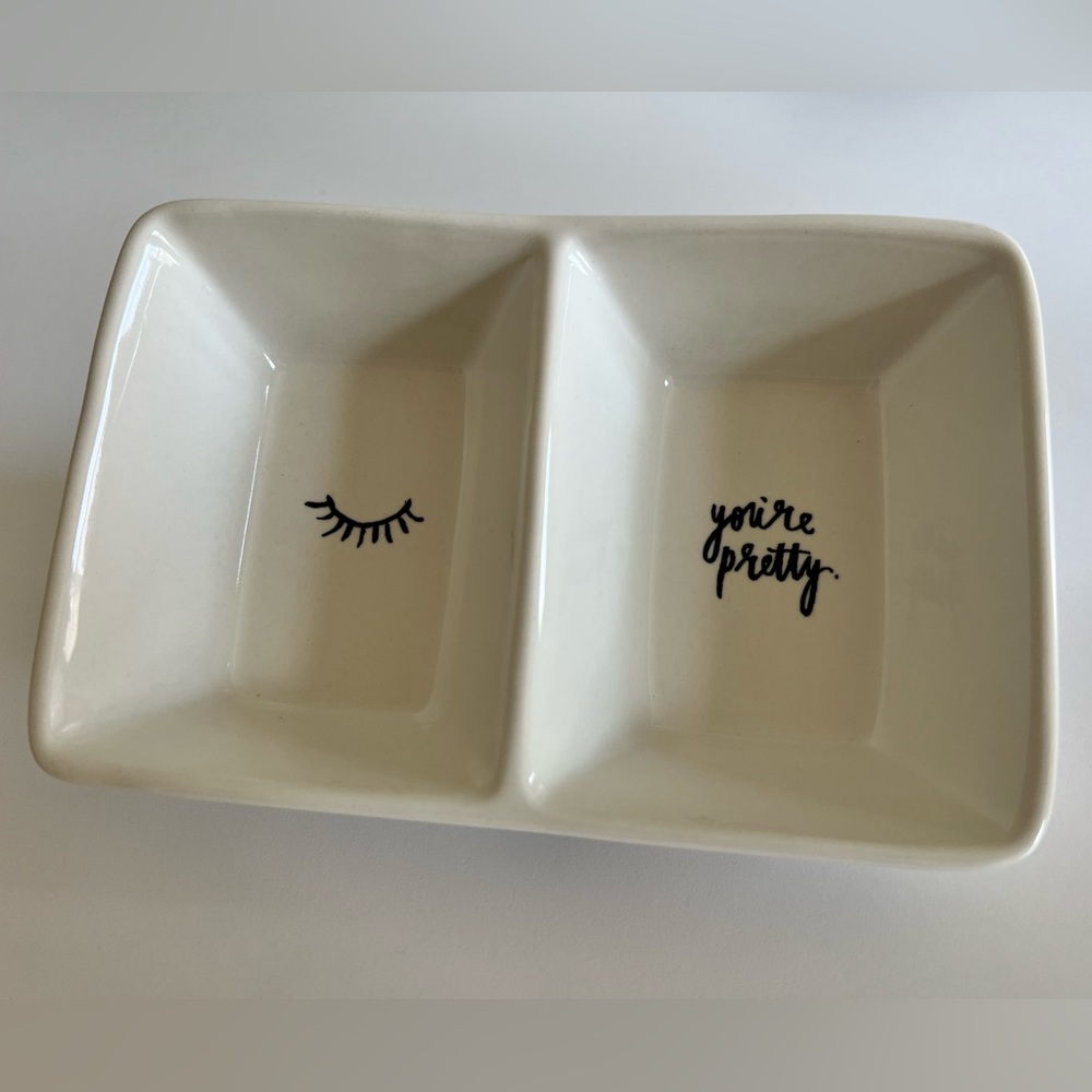 Rae Dunn "you're pretty" divided dish Artisan Collection by Magenta. 💗